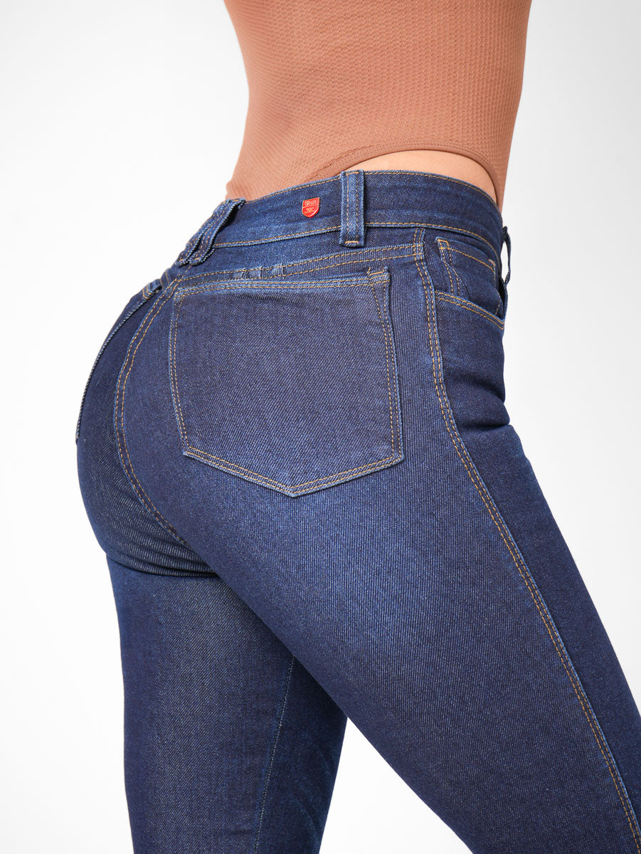 Ref: DCN881O Jean Skinny Stretch, Tiro Alto, Tono Oscuro