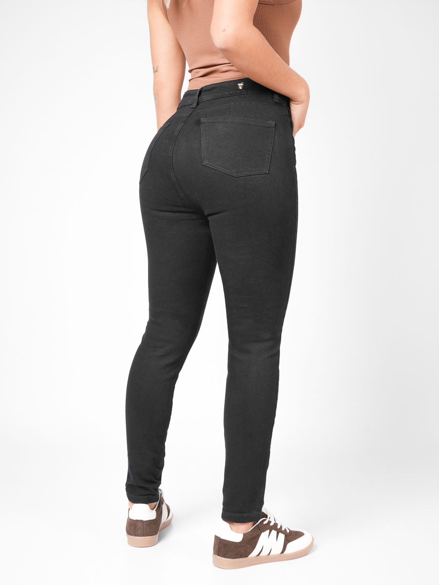 Ref: DCN891 Jean Skinny Stretch, Tiro Alto, Tono Negro