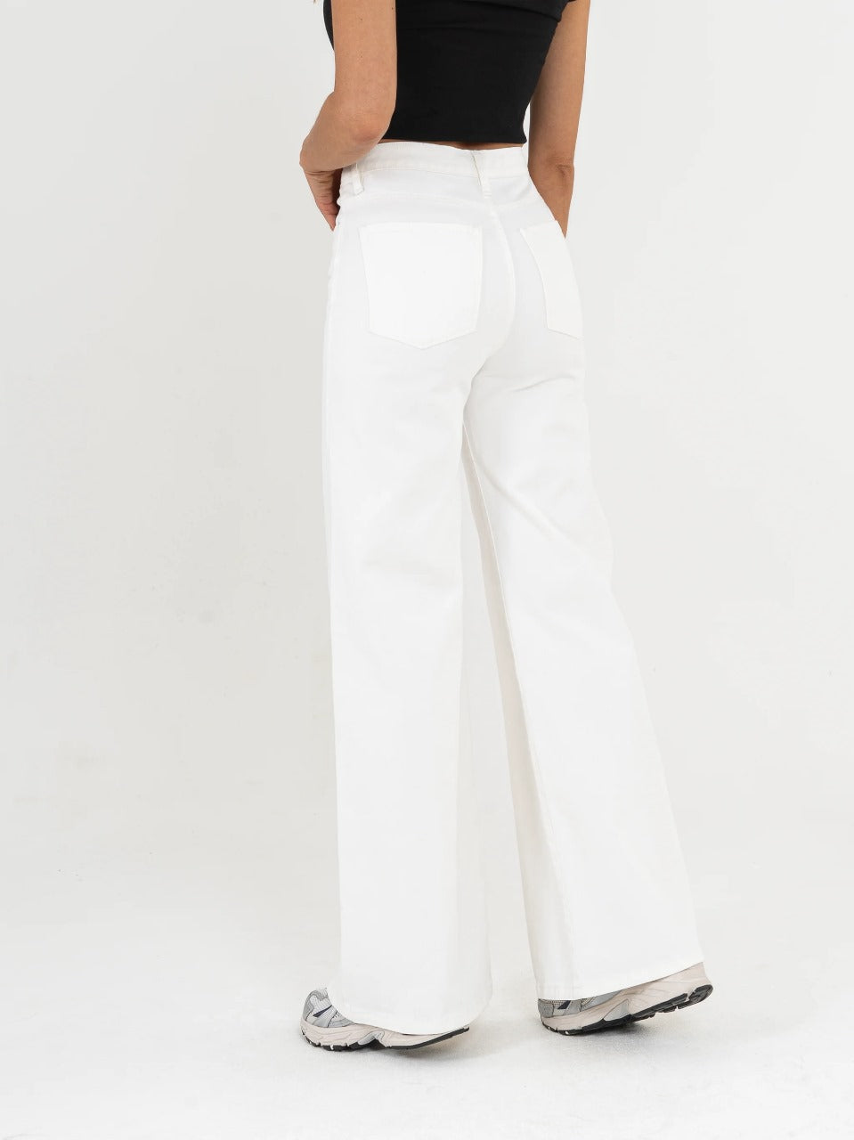 REF: DCN1093 Jean Mom Flare Palazzo Blanco