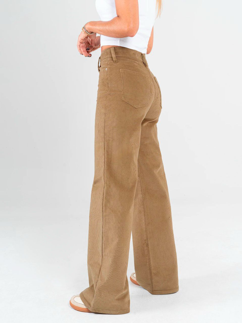 Ref: DCN855 Pantalón mom flare palazzo Pana stretch