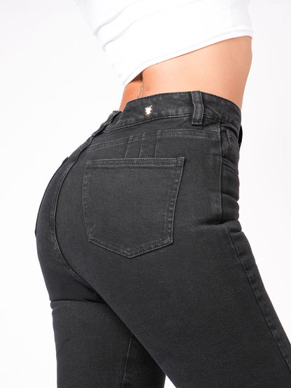 Ref: DCN894 Jean Skinny Stretch, Tiro Alto, Tono Gris