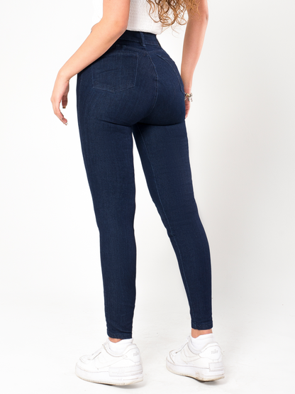 Ref: DCN800 Jean Skinny Stretch, Tiro Alto, Tono Oscuro