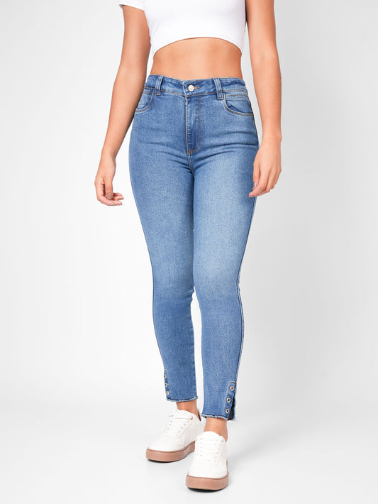 Ref: DCN879C Jean Skinny Stretch, Tiro Alto, Tono Claro