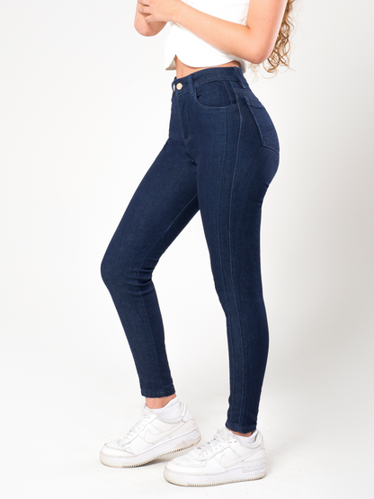 Ref: DCN800 Jean Skinny Stretch, Tiro Alto, Tono Oscuro