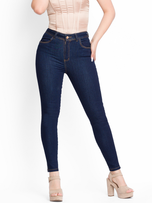 REF: DCN747O Jean Skinny stretch, tiro alto.