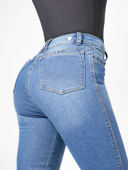 Ref: DCN881C Jean Skinny Stretch, Tiro Alto, Tono Claro