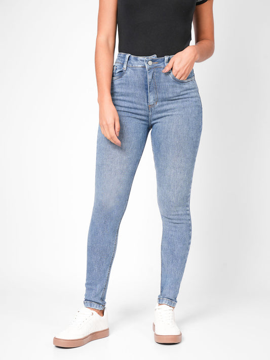 Ref: DCN889C Jean Skinny Stretch, Tiro Alto, Tono Claro