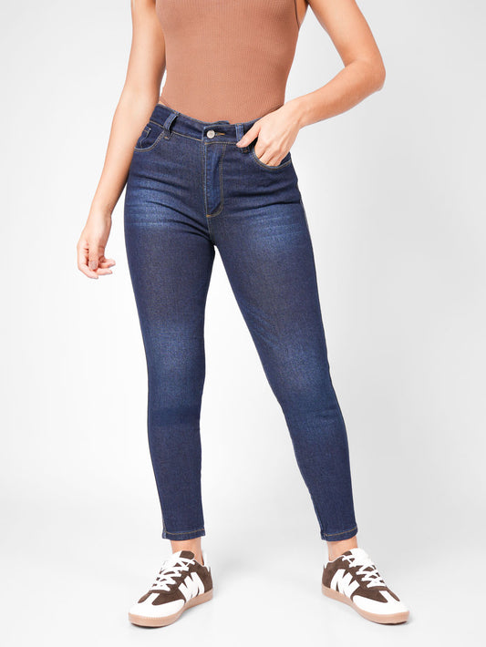 Ref: DCN881O Jean Skinny Stretch, Tiro Alto, Tono Oscuro
