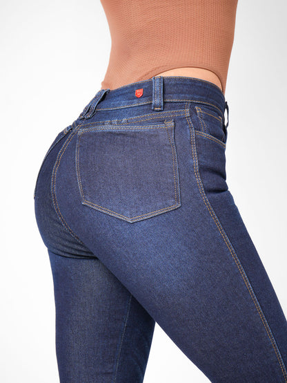 Ref: DCN881O Jean Skinny Stretch, Tiro Alto, Tono Oscuro