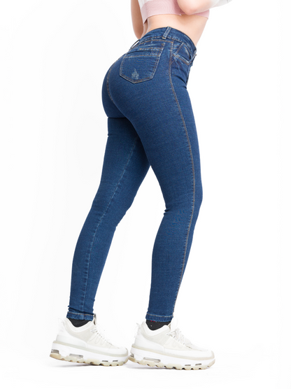 REF: DCN765O Jean Skinny stretch, tiro alto.