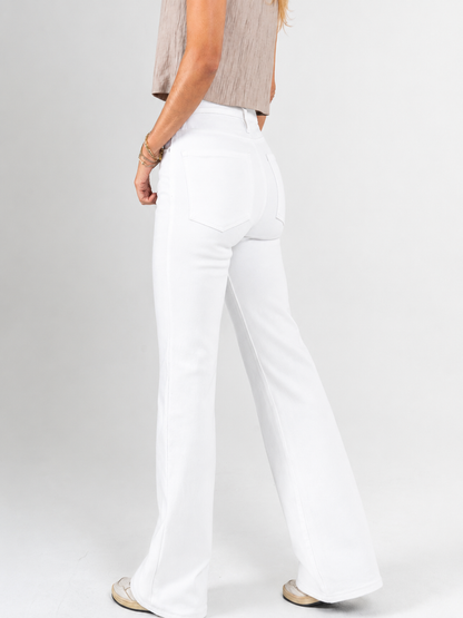 Ref: Dcn1044 Jean flare stretch,bota ancha, tiro alto