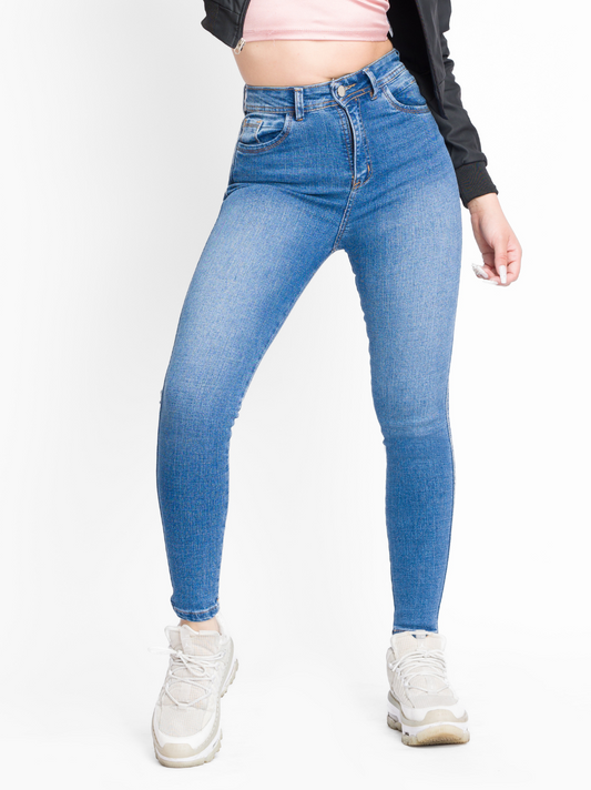 REF: DCN764O Jean Skinny stretch, tiro alto.