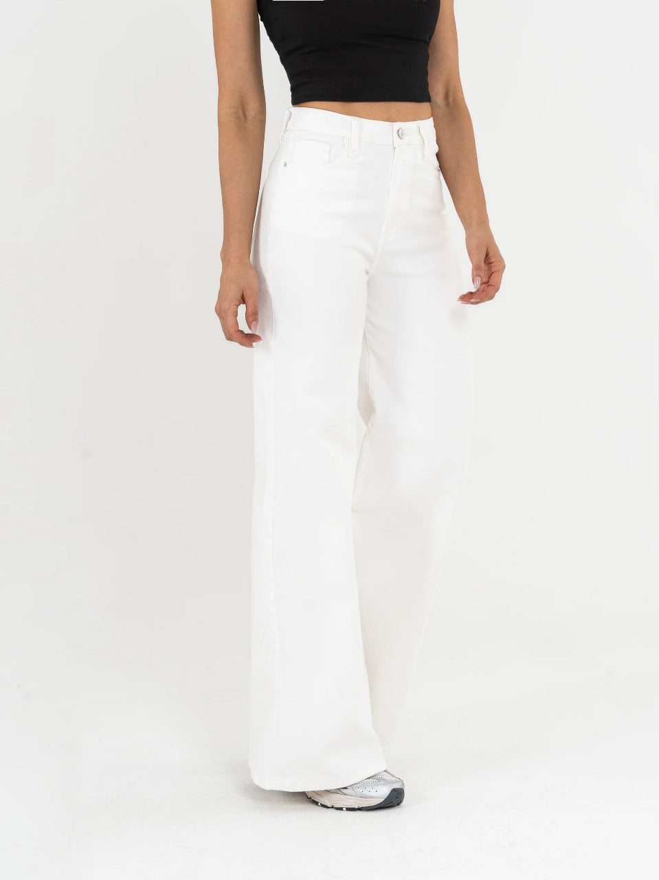 REF: DCN1093 Jean Mom Flare Palazzo Blanco