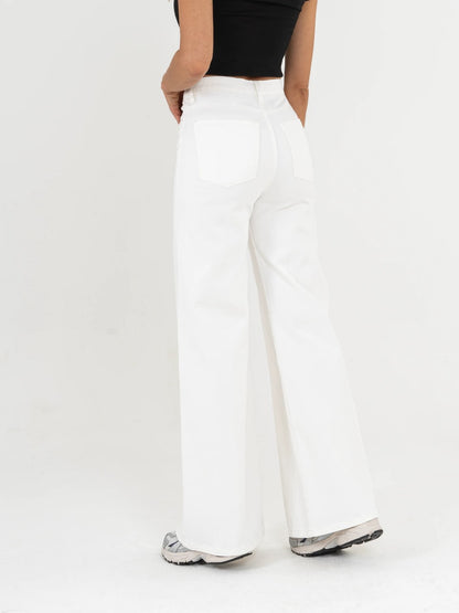 REF: DCN1093 Jean Mom Flare Palazzo Blanco