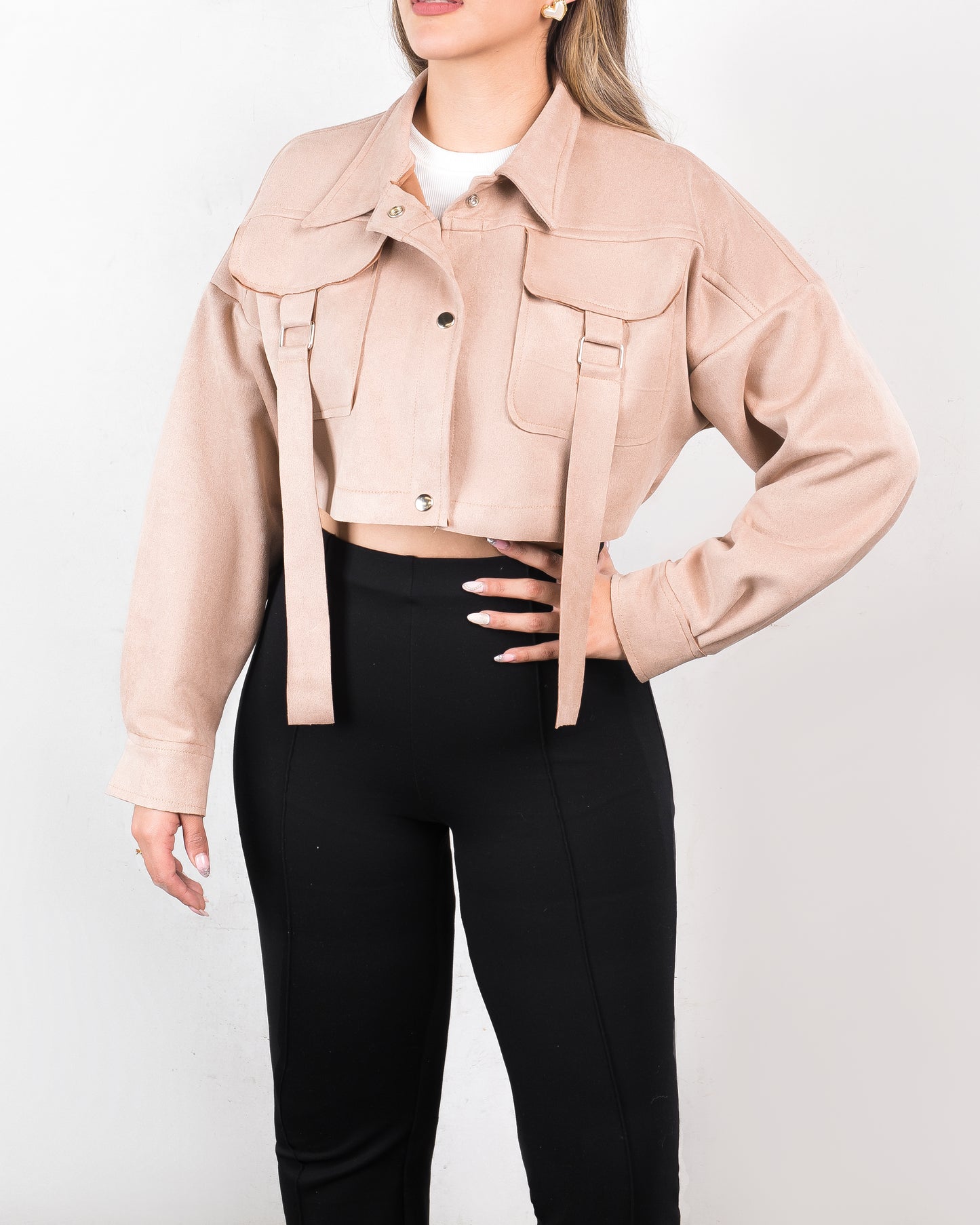 REF: CHQ840 Chaqueta Corta, Paño Licrado, Talla Unica.