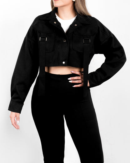 REF: CHQ840 Chaqueta Corta, Paño Licrado, Talla Unica.