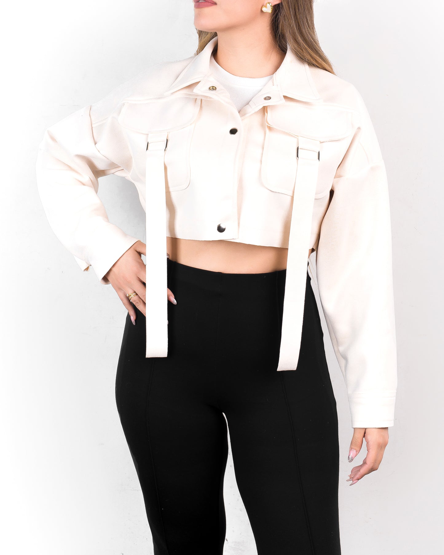 REF: CHQ840 Chaqueta Corta, Paño Licrado, Talla Unica.