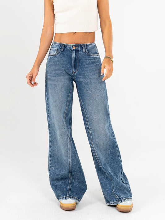REF: DCN875 Jean Mom Flare Palazzo Detalles