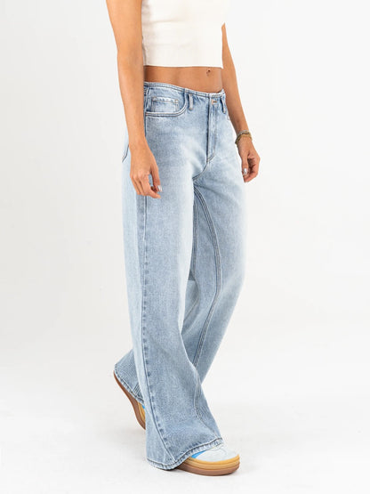 REF: DCN875 Jean Mom Flare Palazzo Detalles
