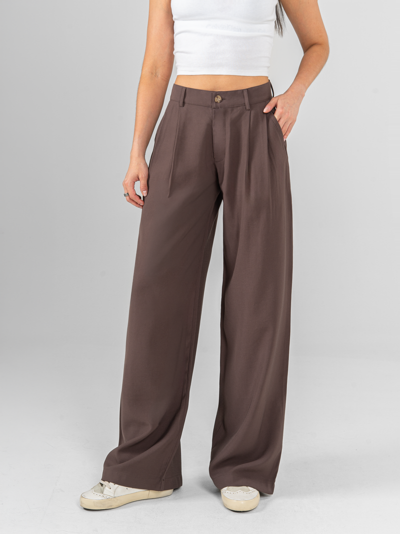 Ref: DCN1109 Pantalón Palazo, tejido plano liviano, tiro alto.