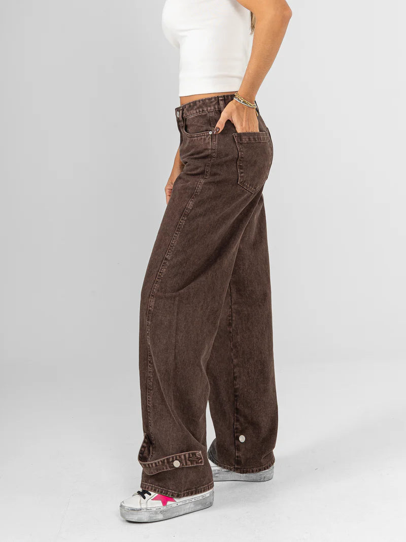 Ref: DCN1116 pantalon wide leg rígido detalle en bota