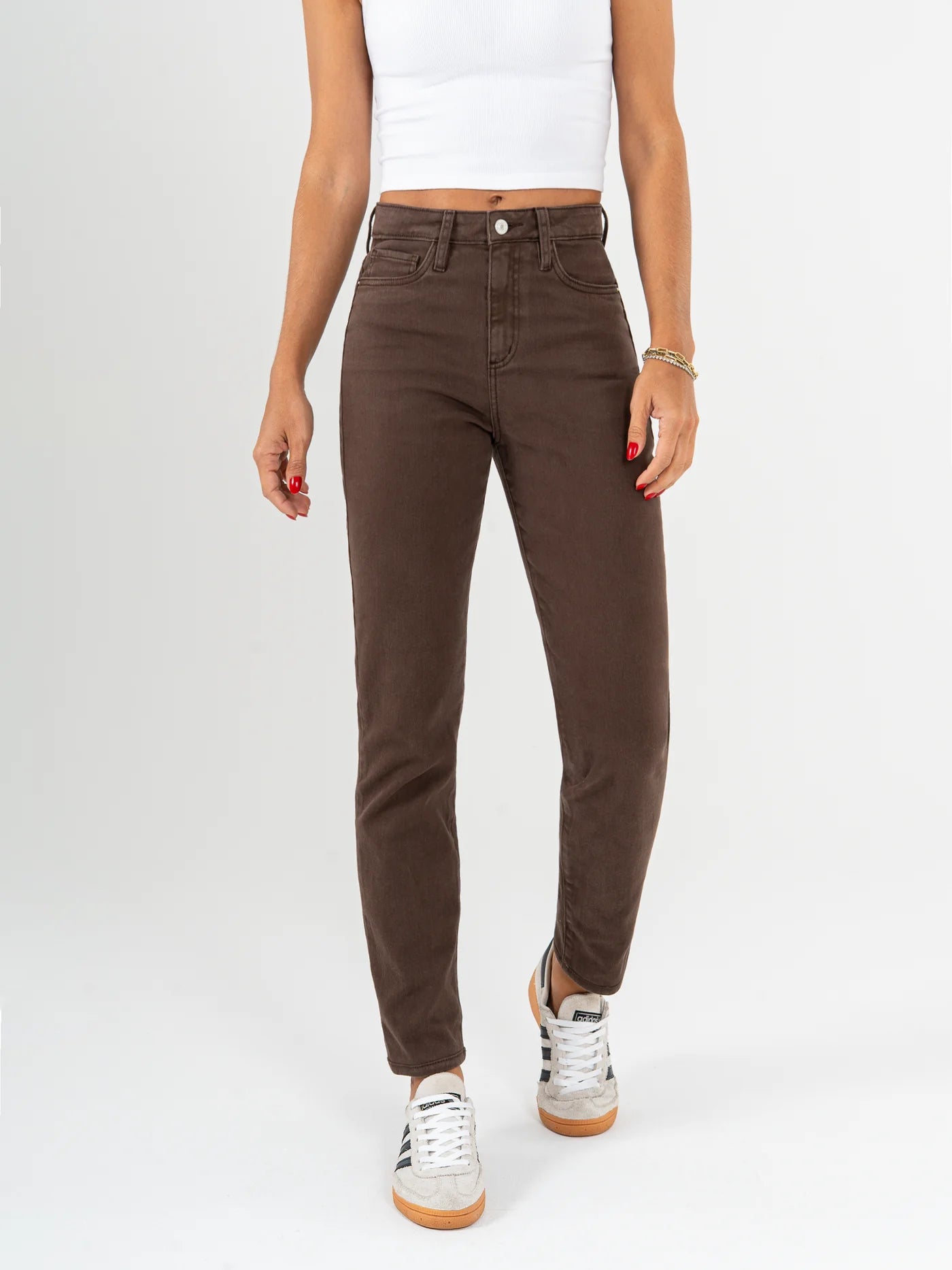 Ref: DCN973 Pantalón mom fit Strech, tiro alto