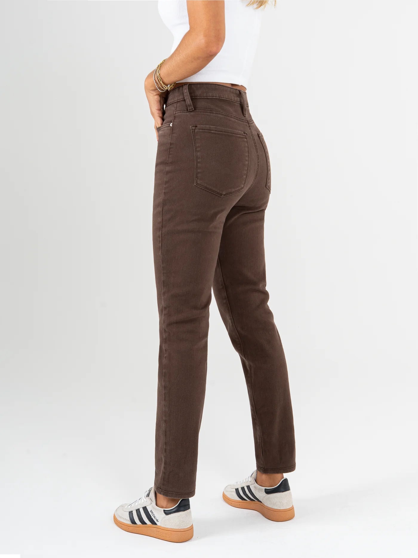 Ref: DCN973 Pantalón mom fit Strech, tiro alto