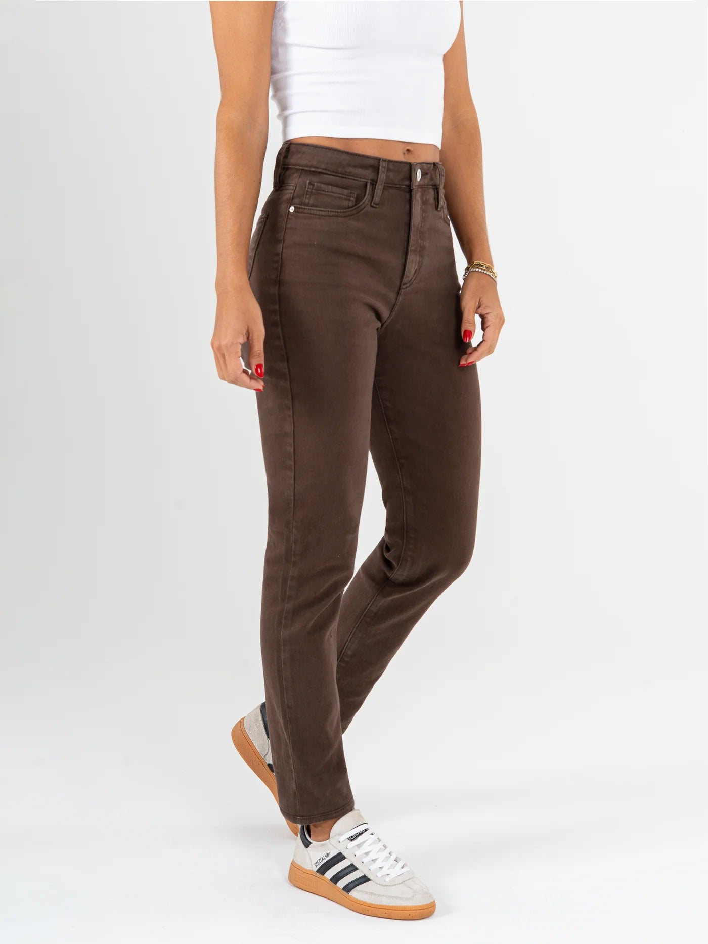 Ref: DCN973 Pantalón mom fit Strech, tiro alto