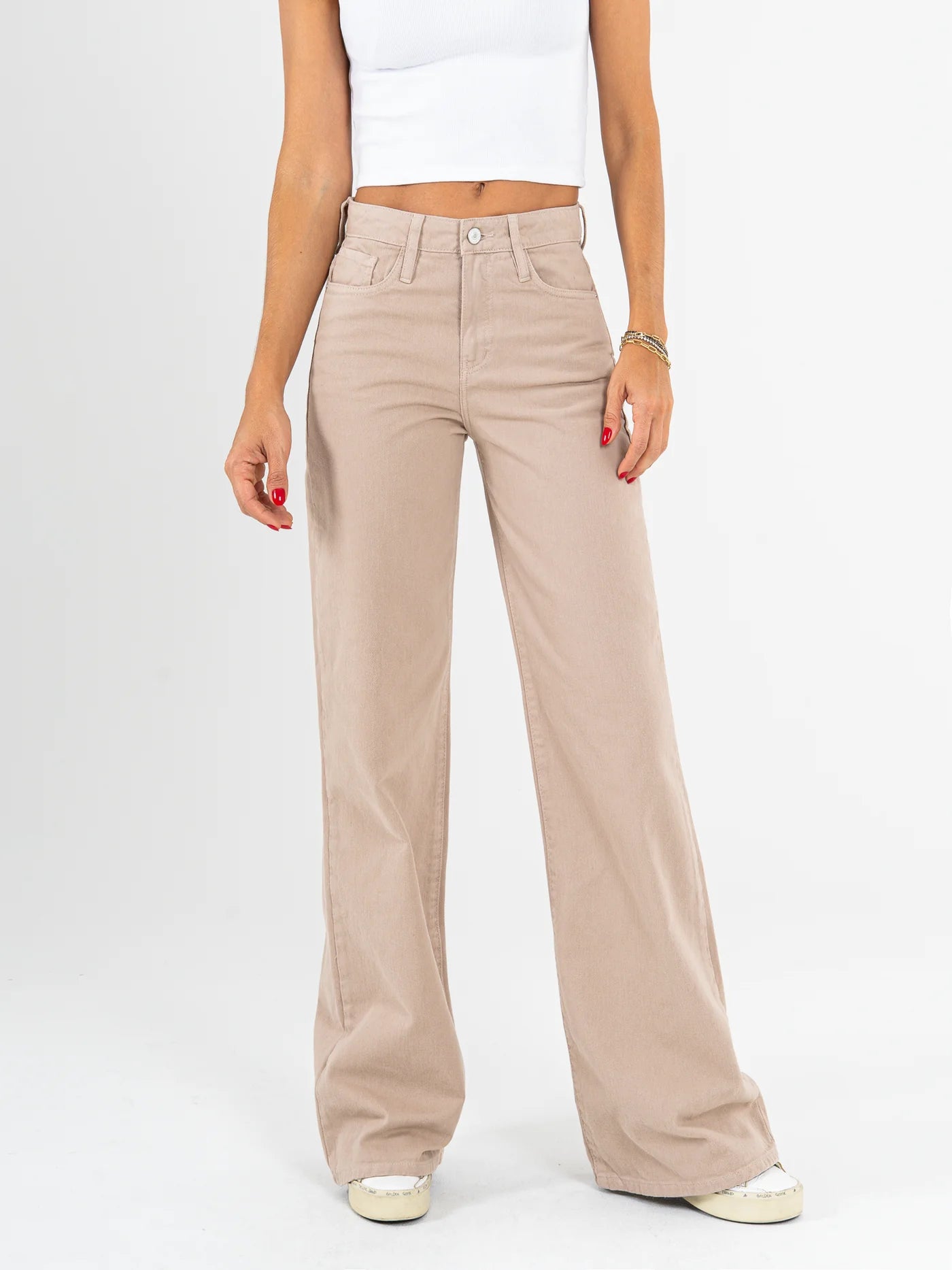 Ref: DCN965 Pantalón palazzo, rígido, tiro alto