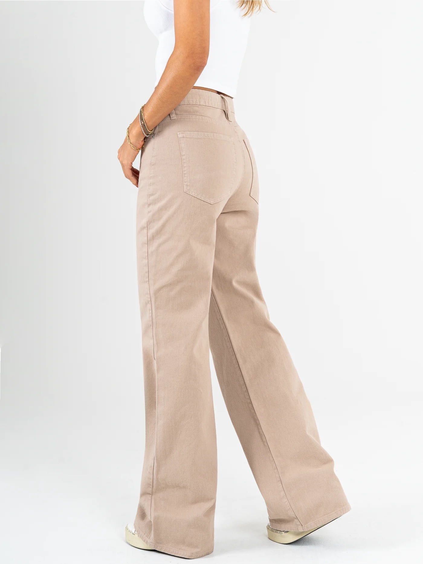 Ref: DCN965 Pantalón palazzo, rígido, tiro alto