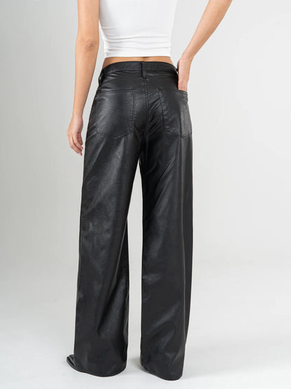 Ref:1021 pantalón wide leg efecto cuero
