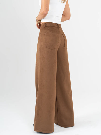 Ref: DCN1001 Pantalón palazzo stretch, prense en pierna, tacto suave, aterciopelado.