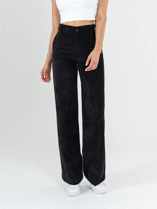 Ref: DCN861 Pantalón straight leg, stretch, en corduroy, tiro alto