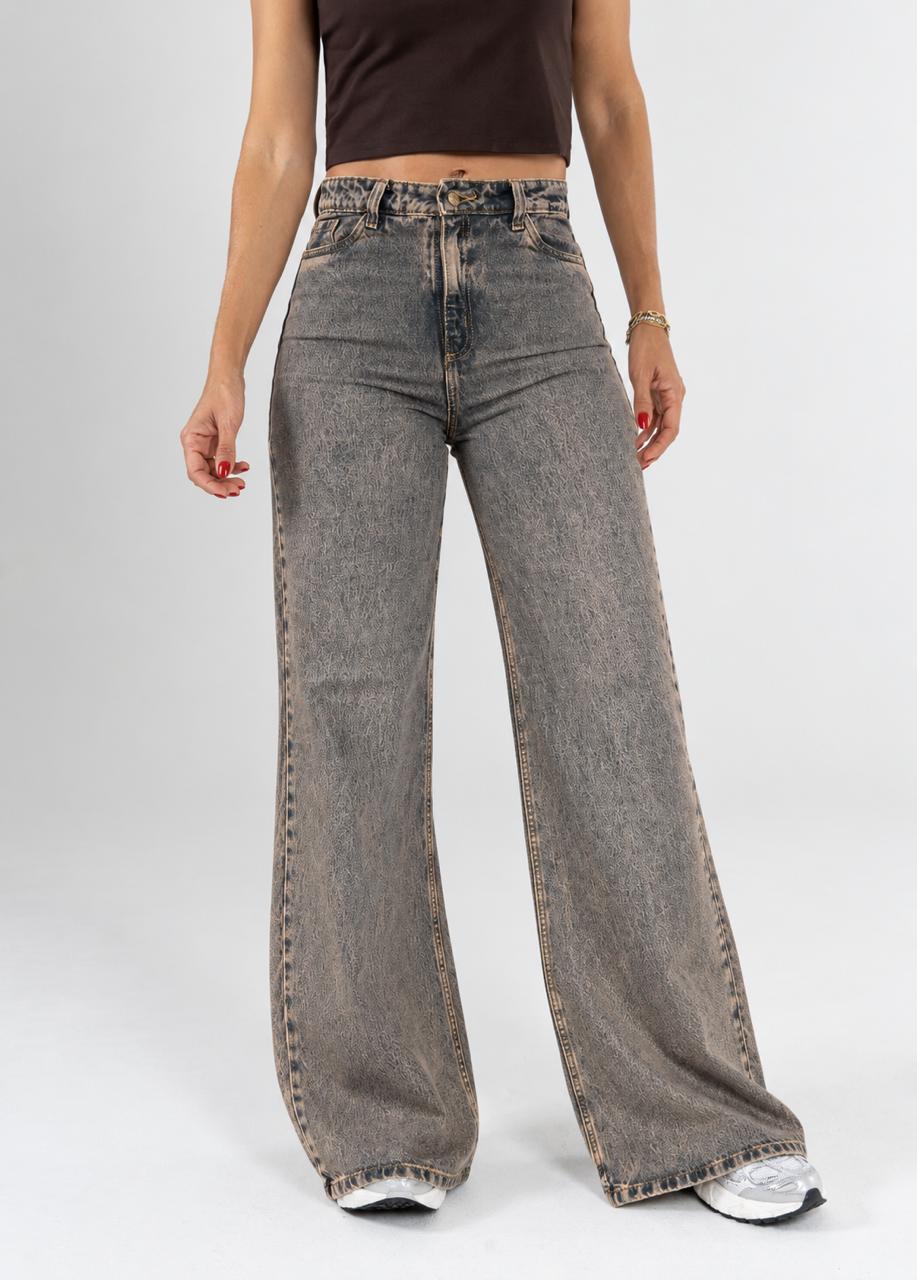 REF: DCN1104 Jean Palazzo Tiro Alto Black Washed