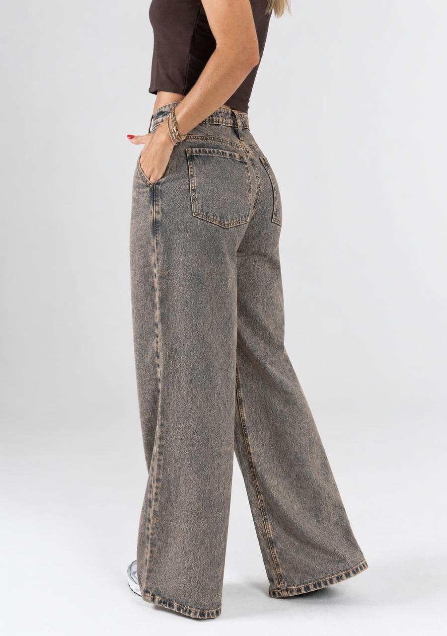 REF: DCN1104 Jean Palazzo Tiro Alto Black Washed