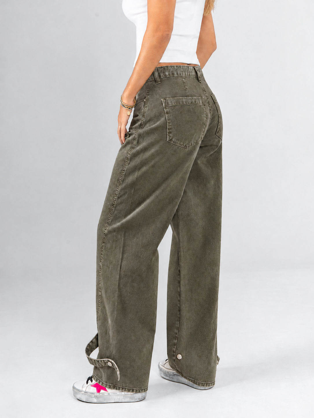 Ref: DCN1116 pantalon wide leg rígido detalle en bota