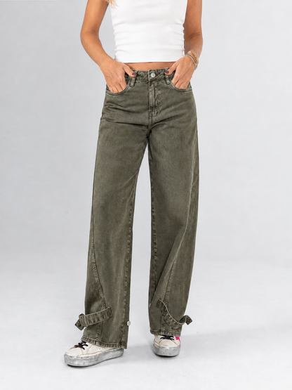 Ref: DCN1116 pantalon wide leg rígido detalle en bota