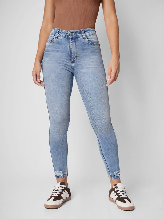 Ref: DCN909M Jean Skinny Stretch, Tiro Alto, Tono Medio