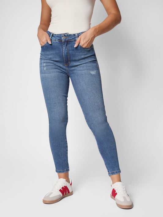 Ref: DCN885M Jean Skinny Stretch, Tiro Alto, Tono Medio