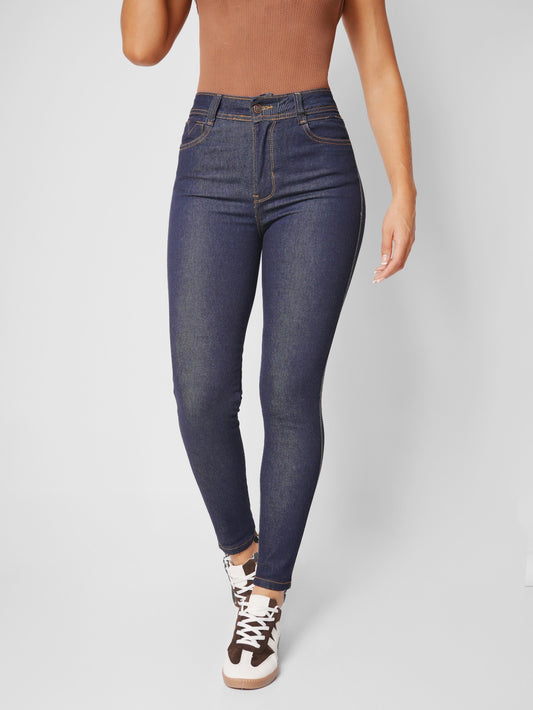Ref: DCN912I Jean Skinny Stretch, Tiro Alto, Tono Industrial