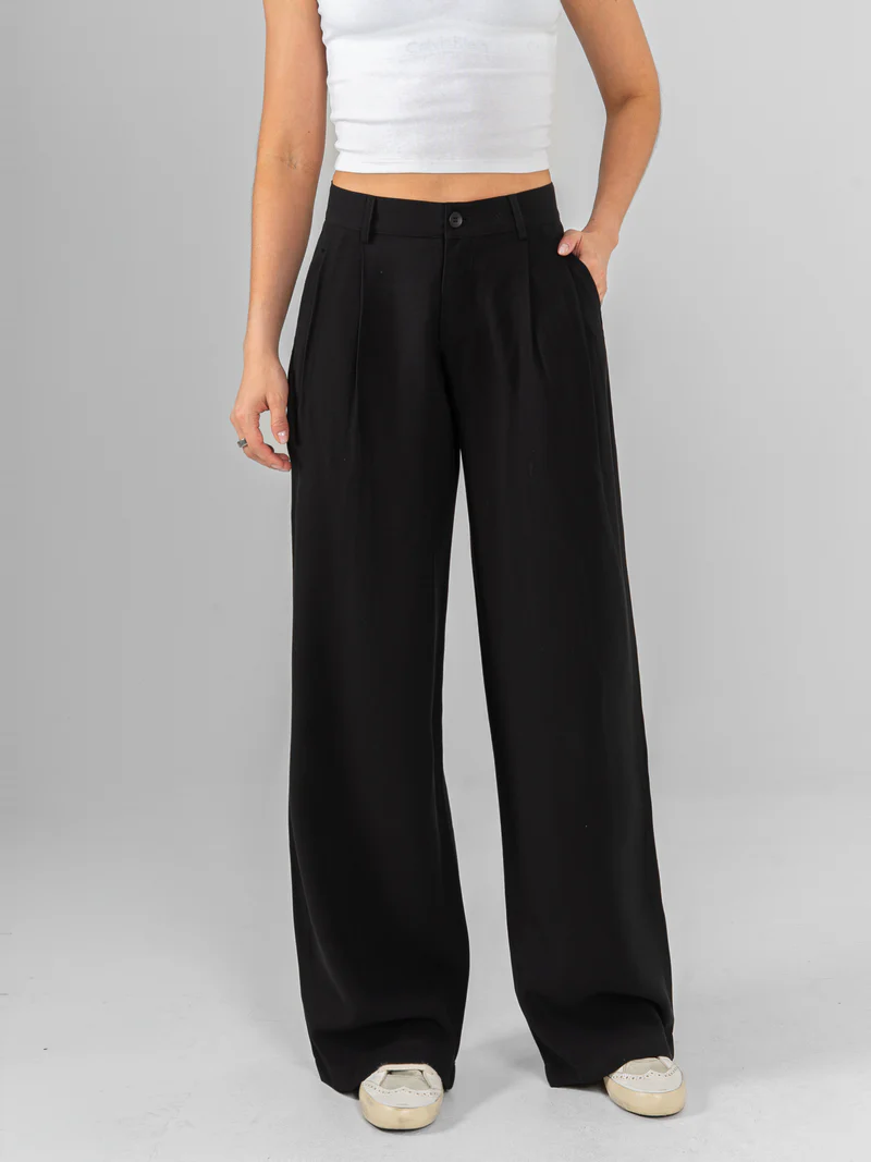 Ref: DCN1109 Pantalón Palazo, tejido plano liviano, tiro alto.