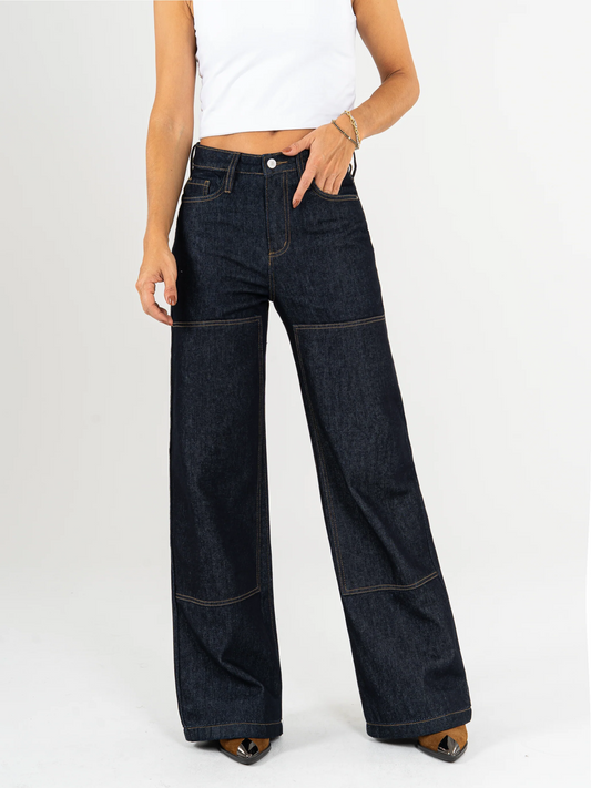 REF: DCN963 Jean Mom Flare Palazzo