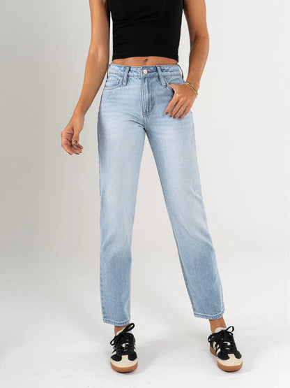 REF: DCN929 Jean Mom fit rígido, tiro alto