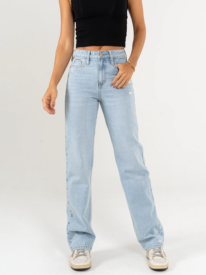 Ref: DCN944 Pantalón straight leg, rígido, tiro medio