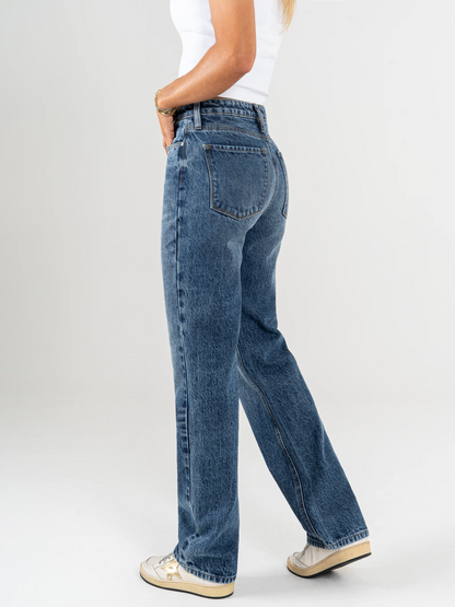 Ref: DCN944 Pantalón straight leg, rígido, tiro medio