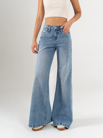 REF: DCN1013 Jean Mom Flare Palazzo
