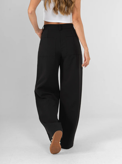 Ref: DCN1109 Pantalón Palazo, tejido plano liviano, tiro alto.