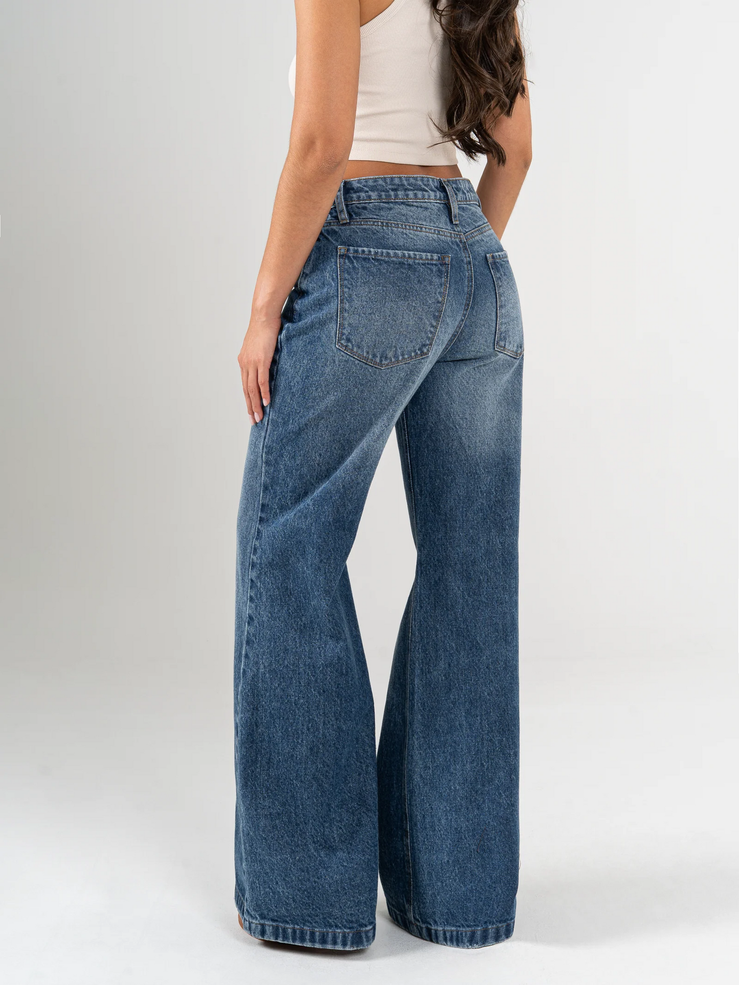 REF: DCN1013 Jean Mom Flare Palazzo
