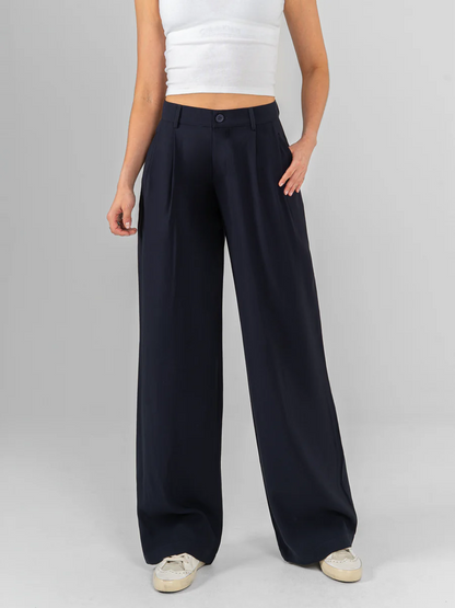 Ref: DCN1109 Pantalón Palazo, tejido plano liviano, tiro alto.
